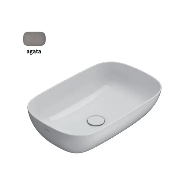 Умивальник на стільницю Globo T-Edge 60x38, AGATA (B6R60AT) Умивальник на стільницю Globo T-Edge 60x38, AGATA (B6R60AT)