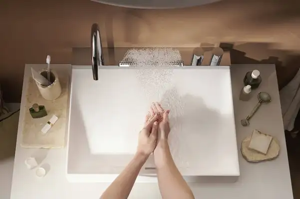 Раковина Hansgrohe Avalegra AquaUnit 58 х 47,5 х 10 см, без переливу, з функцією QuickClean+, із змішувачем, Chrome  22472000