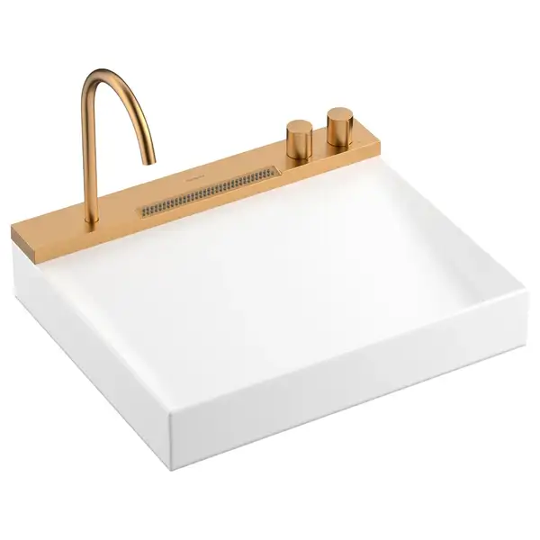 Раковина Hansgrohe Avalegra AquaUnit 58 х 47,5 х 10 см, без переливу, з функцією QuickClean+, із змішувачем, Brushed Bronze  22472140