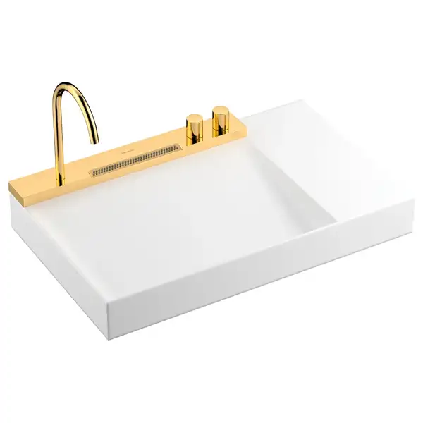 Раковина Hansgrohe Avalegra AquaUnit 78 х 47,5 х 10 см, без переливу, з функцією QuickClean+, із змішувачем, Polished Gold Optic  22473990