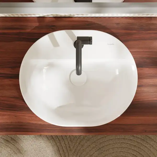 Hansgrohe Xuniva U Раковина на столешницу, белая (60161450) Hansgrohe Xuniva U Раковина на столешницу, белая (60161450)