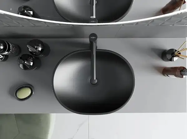 Умывальник (раковина) MEXEN VIKI BLACK SILVER накладной с узором (MEX-21054872)
