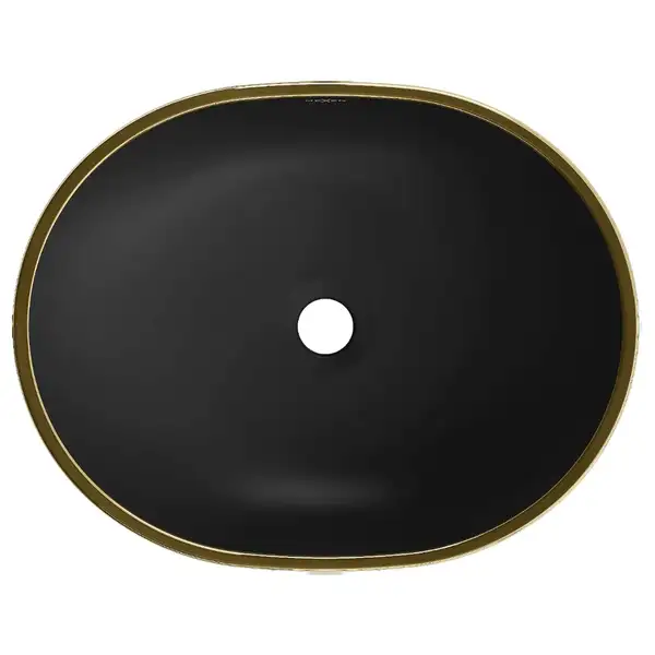 Умывальник (раковина) MEXEN VIKI BLACK GOLD EDGE накладной (MEX-21054875) Умывальник (раковина) MEXEN VIKI BLACK GOLD EDGE накладной (MEX-21054875)