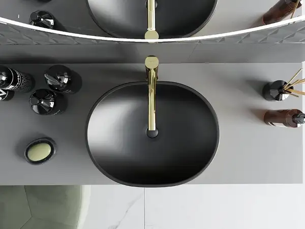 Умывальник (раковина) MEXEN VIKI BLACK BRUSHED GOLD накладной (MEX-21054877) Умывальник (раковина) MEXEN VIKI BLACK BRUSHED GOLD накладной (MEX-21054877)