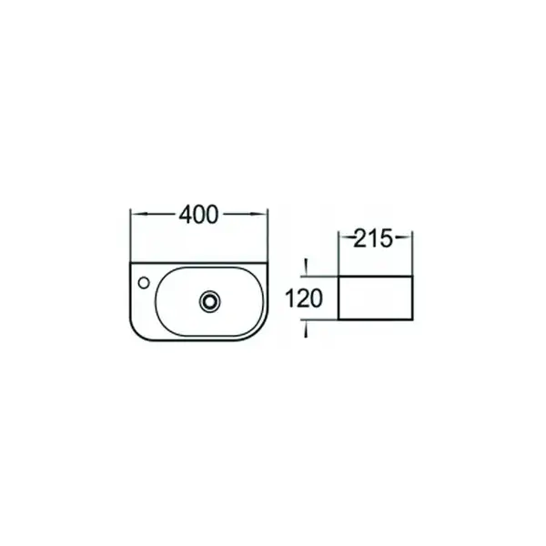 Умывальник (раковина) MEXEN VIERA 40 LIGHT GREY MATT левый накладной подвесной (MEX-21274061L) Умывальник (раковина) MEXEN VIERA 40 LIGHT GREY MATT левый накладной подвесной (MEX-21274061L)
