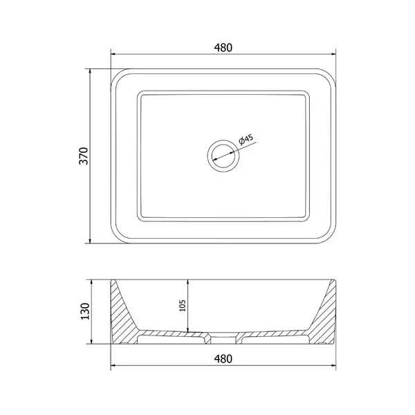 Умывальник (раковина) MEXEN CATIA WHITE GOLD EDGE накладной (MEX-21314805) Умывальник (раковина) MEXEN CATIA WHITE GOLD EDGE накладной (MEX-21314805)