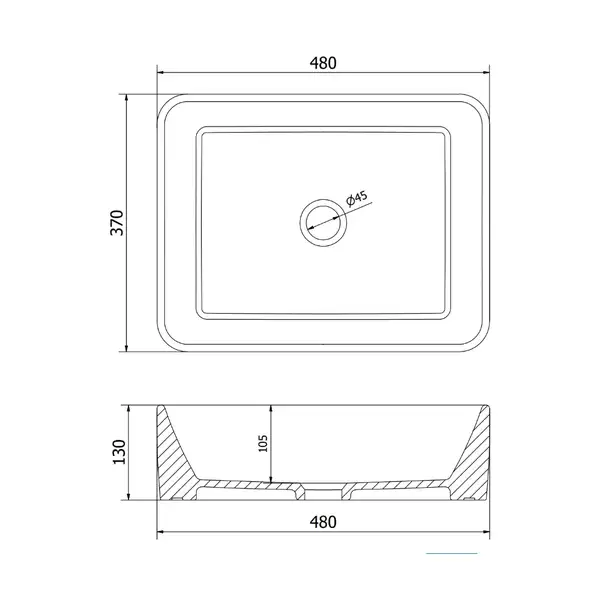 Умывальник (раковина) MEXEN CATIA BLACK GOLD EDGE накладной (MEX-21314875) Умывальник (раковина) MEXEN CATIA BLACK GOLD EDGE накладной (MEX-21314875)