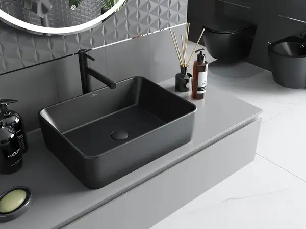 Умывальник (раковина) MEXEN CATIA BLACK MATT (MEX-21314885) Умывальник (раковина) MEXEN CATIA BLACK MATT (MEX-21314885)