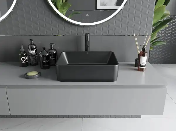 Умывальник (раковина) MEXEN CATIA BLACK MATT (MEX-21314885) Умывальник (раковина) MEXEN CATIA BLACK MATT (MEX-21314885)