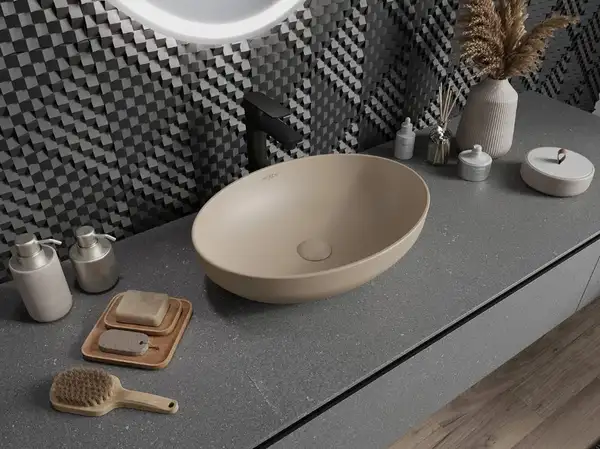 Умывальник (раковина) MEXEN CORNELIA CAPPUCCINO MAT накладной (MEX-21885064) Умывальник (раковина) MEXEN CORNELIA CAPPUCCINO MAT накладной (MEX-21885064)