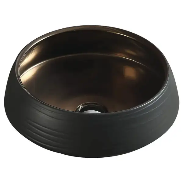 Умывальник (раковина) MEXEN ARIANA BLACK MATT GOLD накладной (MEX-22054366) Умывальник (раковина) MEXEN ARIANA BLACK MATT GOLD накладной (MEX-22054366)