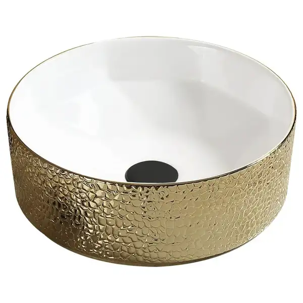 Умывальник (раковина) MEXEN CLARISA GOLD WHITE c узором накладной (MEX-22074153) Умывальник (раковина) MEXEN CLARISA GOLD WHITE c узором накладной (MEX-22074153)