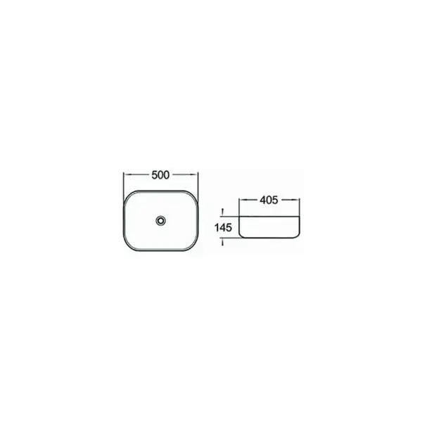 Умывальник (раковина) MEXEN MIRABEL WHITE GOLD EDGE накладной (MEX-22115005)