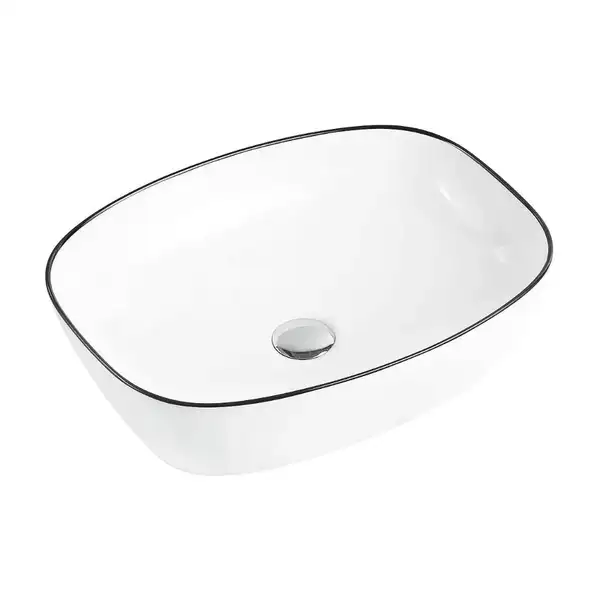 Умывальник (раковина) MEXEN LITA WHITE BLACK EDGE накладной (MEX-22124907)