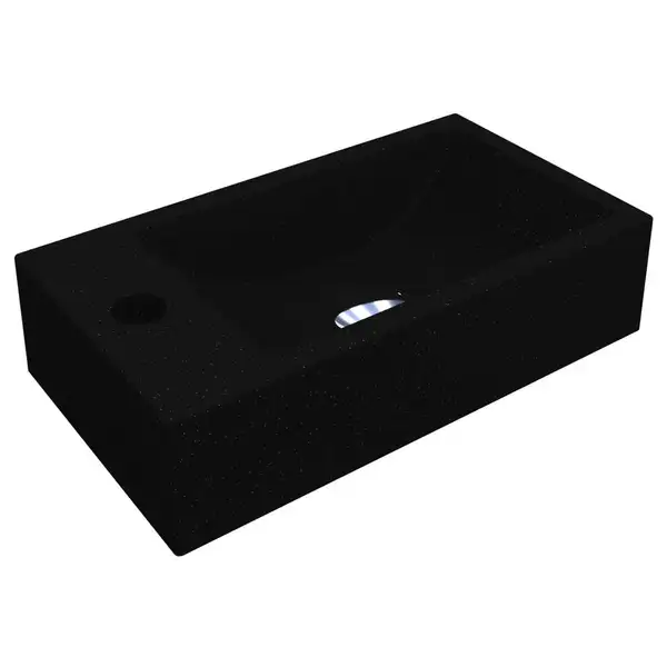 MIRAGGIO Умывальник FARO R BLACK MIRASTONE (0000399) MIRAGGIO Умывальник FARO R BLACK MIRASTONE (0000399)
