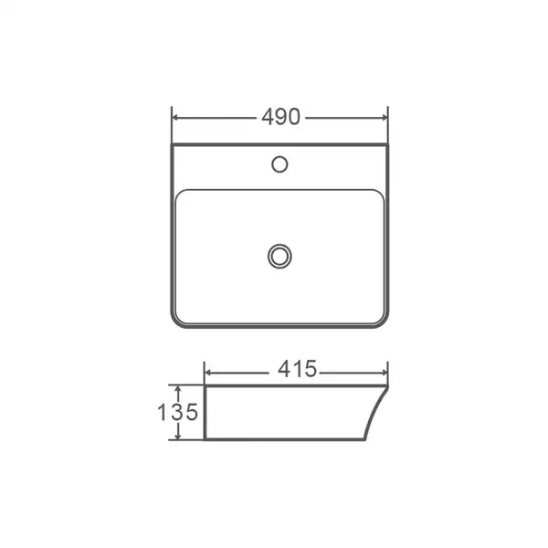MIXXUS PREMIUM Bevel-0201 Умивальник накладний, білий (MP6480) MIXXUS PREMIUM Bevel-0201 Умивальник накладний, білий (MP6480)
