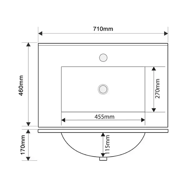 MIXXUS PREMIUM CUBIC-1502 Раковина меблева, 710х460мм (MP6496) MIXXUS PREMIUM CUBIC-1502 Раковина меблева, 710х460мм (MP6496)
