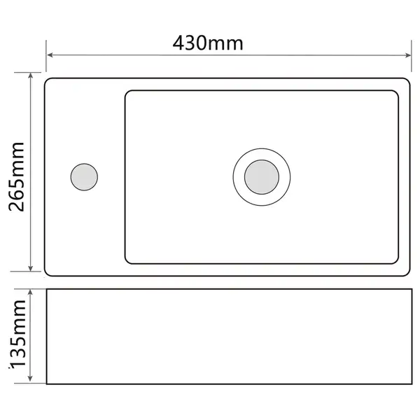 Mixxus Premium QUADRO-1201-R Раковина, біла (MP6504) Mixxus Premium QUADRO-1201-R Раковина, біла (MP6504)