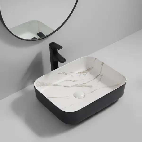 MIXXUS PREMIUM DIVERSE-0110 Раковина накладна, мармур-чорний (MP6517)