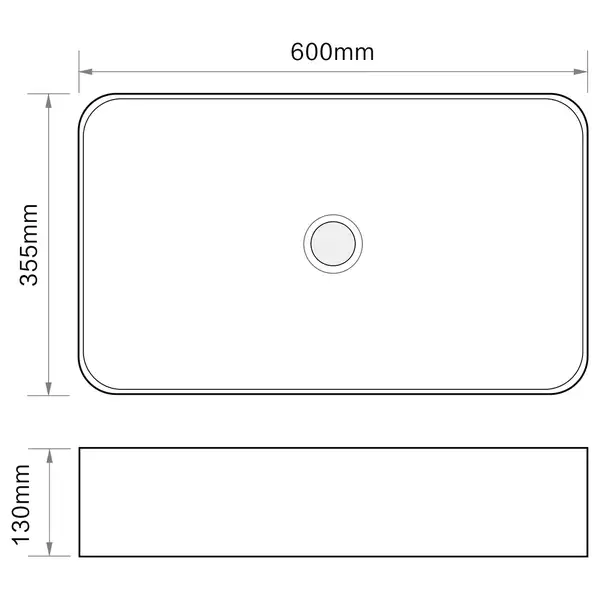 Mixxus Premium Quadro-0106 Раковина накладна, біла (MP6523) Mixxus Premium Quadro-0106 Раковина накладна, біла (MP6523)