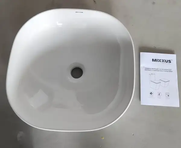 MIXXUS PREMIUM DIVERSE-0105 Раковина накладна, біла (MP6535) MIXXUS PREMIUM DIVERSE-0105 Раковина накладна, біла (MP6535)