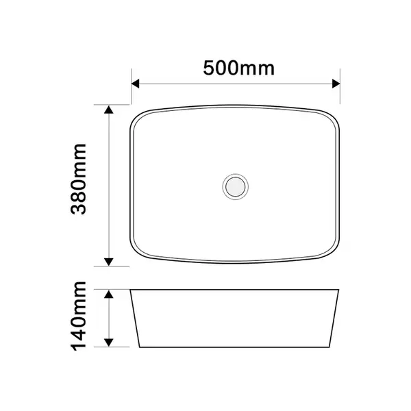 Mixxus Premium DIVERSE-0109 Раковина накладна, біла/золото (MP6548)