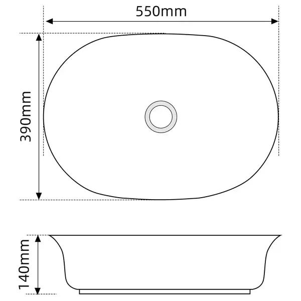 Mixxus Premium ELLIPSE-0103 Раковина накладна, біла (MP6553) Mixxus Premium ELLIPSE-0103 Раковина накладна, біла (MP6553)