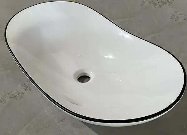 MIXXUS PREMIUM WAVE-0105 EDGE, раковина накладна, чорна (MP6556)