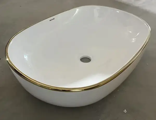 MIXXUS PREMIUM ELLIPSE-0105 EDGE GOLD Раковина, золото (MP6564)