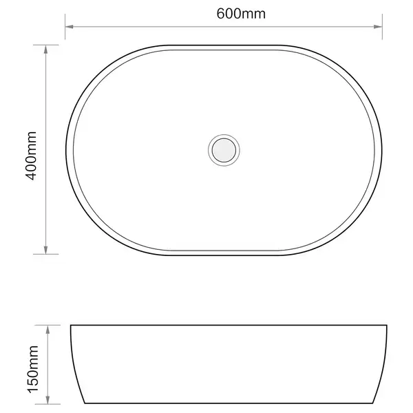 Раковина накладна MIXXUS PREMIUM ELLIPSE-0105, мармур-чорна (MP6565)