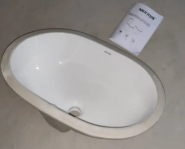 MIXXUS PREMIUM ELLIPSE-1701 Раковина врізна, біла (MP6566) MIXXUS PREMIUM ELLIPSE-1701 Раковина врізна, біла (MP6566)