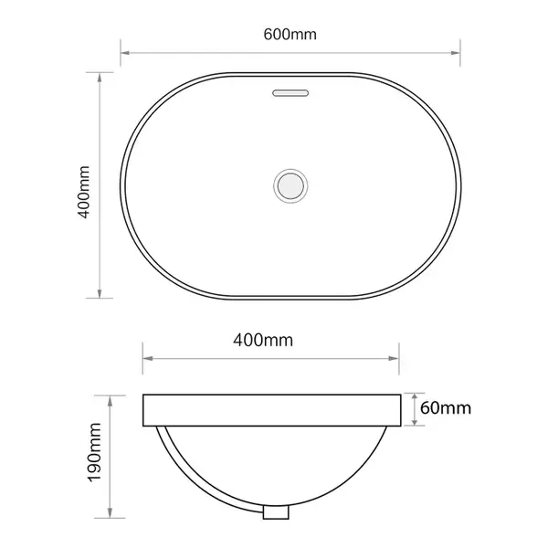 MIXXUS PREMIUM ELLIPSE-1601 Раковина врізна, біла (MP6569) MIXXUS PREMIUM ELLIPSE-1601 Раковина врізна, біла (MP6569)