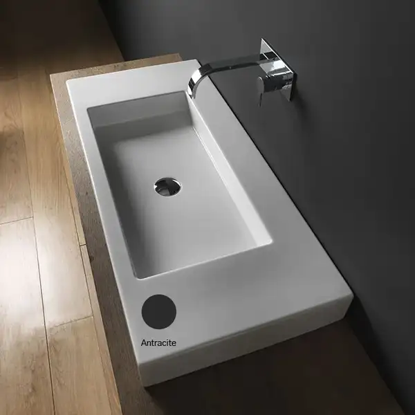 Умивальник підвісний Nic Design Cult 1000x450 мм, Antracite матовий (001131013) Умивальник підвісний Nic Design Cult 1000x450 мм, Antracite матовий (001131013)
