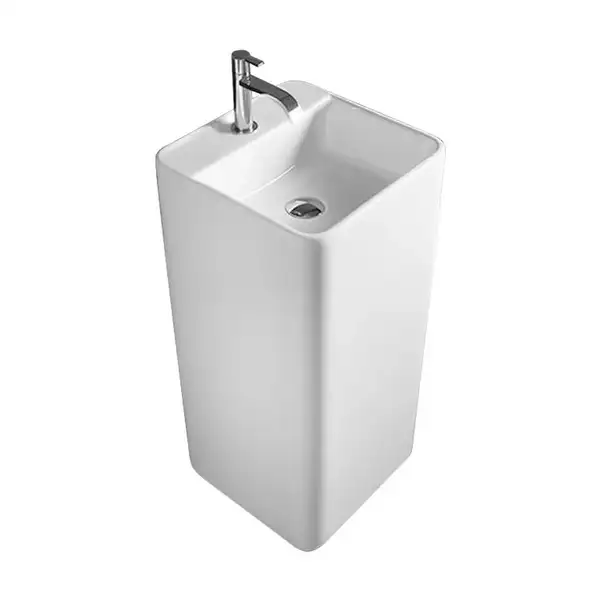 Nic-Design Умивальник окремо стоячий Nic Design Semplice 40х40х85 см з отвором під змішувач зі зливом в підлогу, білий матовий (001374003) Nic-Design Умивальник окремо стоячий Nic Design Semplice 40х40х85 см з отвором під змішувач зі зливом в підлогу, білий матовий (001374003)