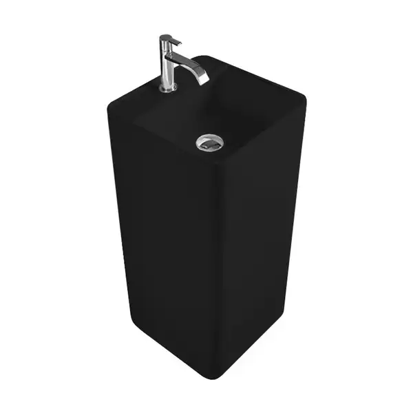Nic-Design Умивальник окремо стоячий Nic Design Semplice 40х40х85 см з отвором під змішувач, зі зливом в підлогу, Antracite матовий (001374013) Nic-Design Умивальник окремо стоячий Nic Design Semplice 40х40х85 см з отвором під змішувач, зі зливом в підлогу, Antracite матовий (001374013)