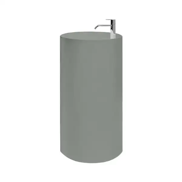 Умивальник окремо стоячий Nic Design Ovvio 45х85 см з отвором під змішувач, злив у підлогу, Cemento матовий (001452047) Умивальник окремо стоячий Nic Design Ovvio 45х85 см з отвором під змішувач, злив у підлогу, Cemento матовий (001452047)
