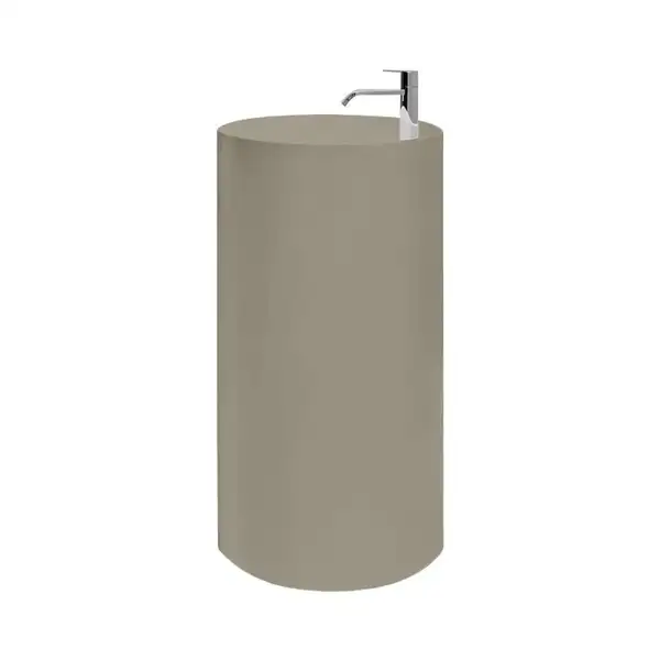 Умивальник окремо стоячий Nic Design Ovvio 45х85 см з отвором під змішувач, злив у підлогу, Sabbia матовий (001452051) Умивальник окремо стоячий Nic Design Ovvio 45х85 см з отвором під змішувач, злив у підлогу, Sabbia матовий (001452051)