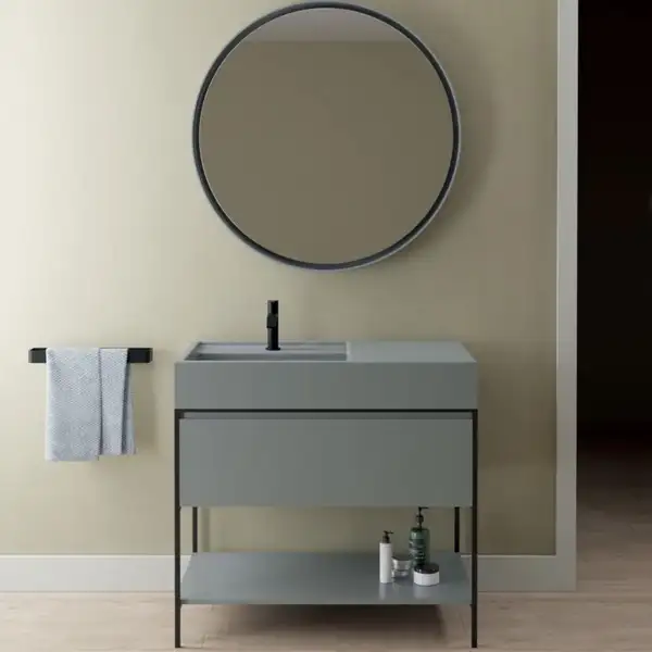 Nic-Design Умивальник підвісний Nic Design Elen 120х50, cemento (001734CF047) (001734047CF) Nic-Design Умивальник підвісний Nic Design Elen 120х50, cemento (001734CF047) (001734047CF)