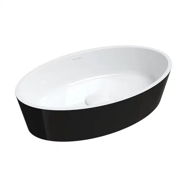 умывальник Omnires Bari 50x30 white/gloss black (BARI500UNBCP) умывальник Omnires Bari 50x30 white/gloss black (BARI500UNBCP)