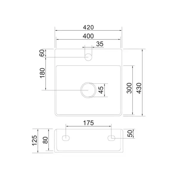 умивальник Omnires Garland 42x43 white (GARLAND420BP) умивальник Omnires Garland 42x43 white (GARLAND420BP)