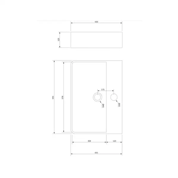 умивальник Omnires Garland 60x43 white (GARLAND600BP)