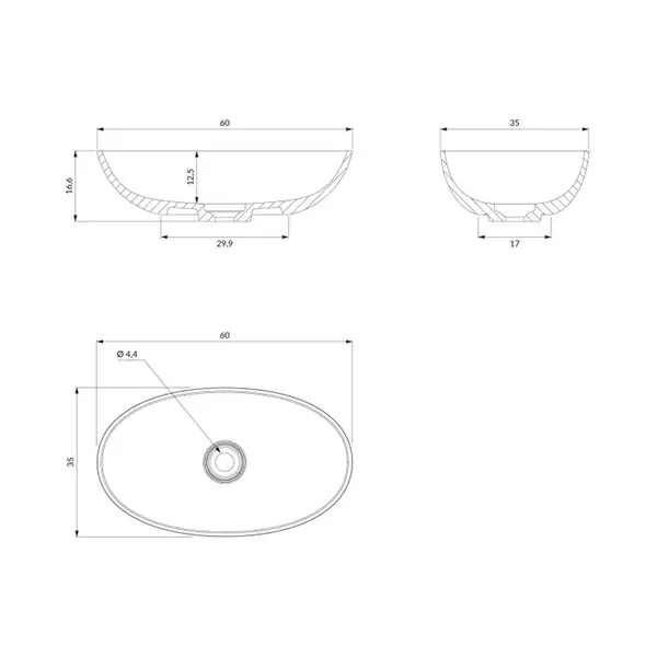 умивальник Omnires Shell 60x35 white (SHELLUNBP) умивальник Omnires Shell 60x35 white (SHELLUNBP)