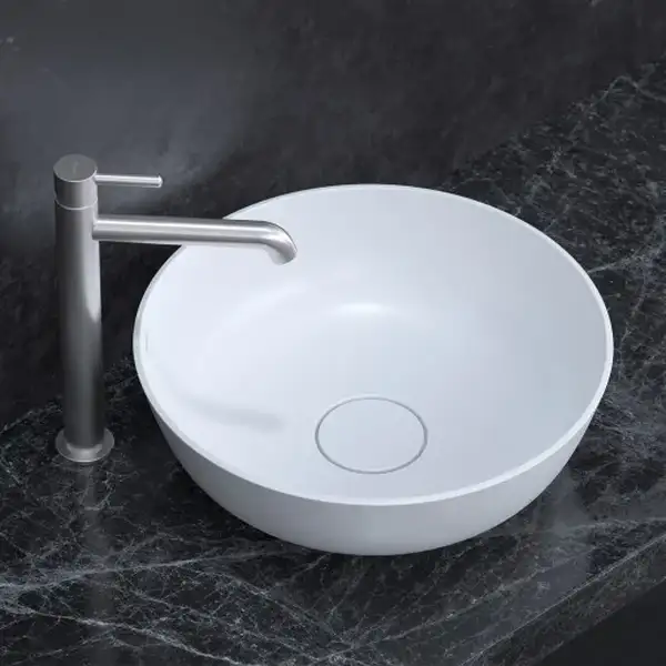 Omnires Silk Умывальник 40x40, белый матовый (SILKR400BM) Omnires Silk Умывальник 40x40, белый матовый (SILKR400BM)