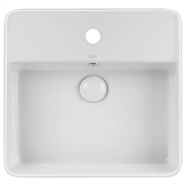Раковина-чаша Qtap Crow 420х420х145 White с донным клапаном QT0511A054TW