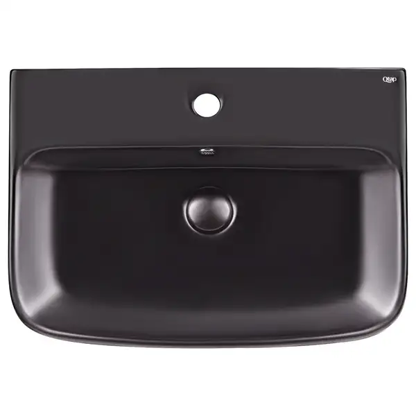 Раковина подвесная моноблок Qtap Crow 600х430х385 Matt black с донным клапаном QT0511G835MB Раковина подвесная моноблок Qtap Crow 600х430х385 Matt black с донным клапаном QT0511G835MB