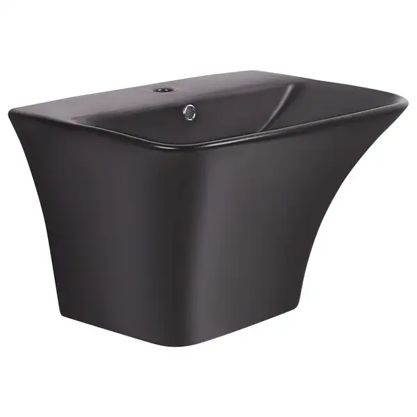 Раковина подвесная моноблок Qtap Crow 600х430х385 Matt black с донным клапаном QT0511G835MB Раковина подвесная моноблок Qtap Crow 600х430х385 Matt black с донным клапаном QT0511G835MB