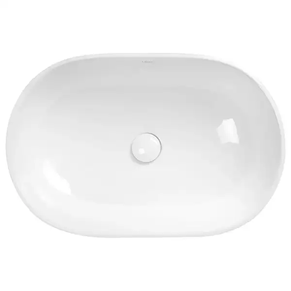 Раковина Qtap Leo 585х380х180 White с донным клапаном QT1111A028W