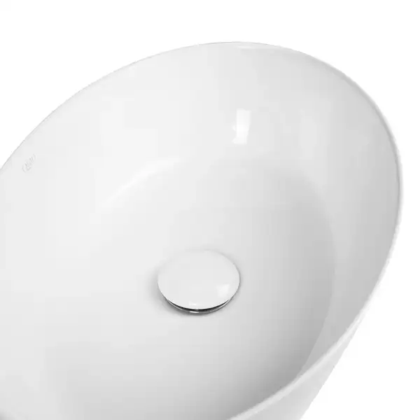Раковина Qtap Leo 450х305х160 White с донным клапаном QT1111A052W