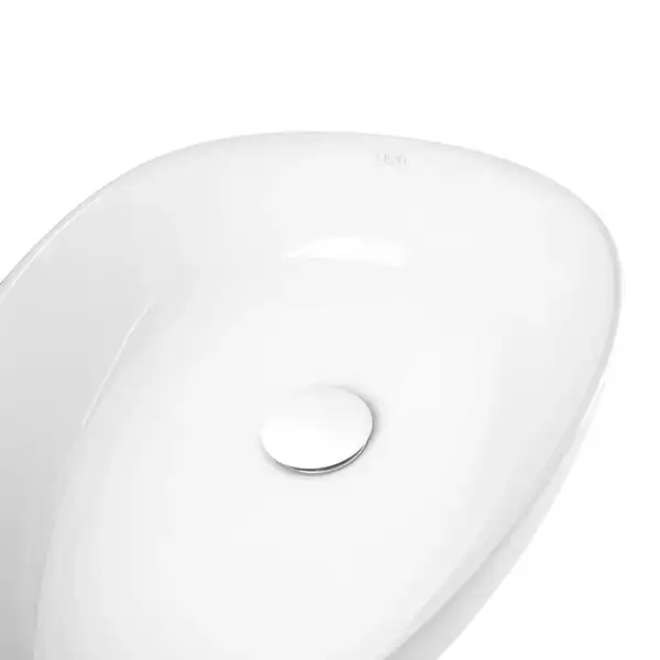 Раковина Qtap Leo 400х350х160 White с донным клапаном QT1111A053W