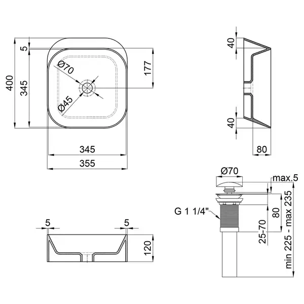 Раковина-чаша Qtap Scorpio 350х390х120 White с донным клапаном QT14112241W Раковина-чаша Qtap Scorpio 350х390х120 White с донным клапаном QT14112241W
